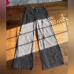 Pilcro by Anthropologie Women's Wide-Leg Brown Corduroy Pants Size 25